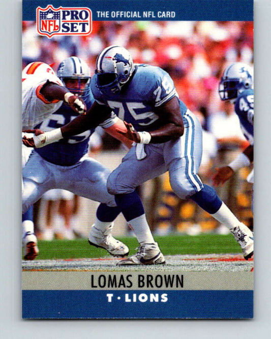 1990 Pro Set #98 Lomas Brown Mint Detroit Lions  Image 1