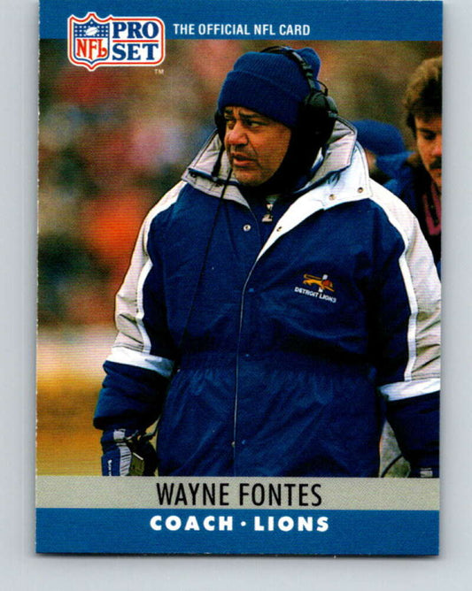 1990 Pro Set #106 Wayne Fontes Mint Detroit Lions  Image 1