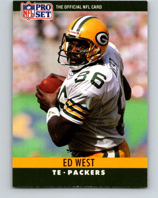 1990 Pro Set #115 Ed West Mint RC Rookie Green Bay Packers  Image 1
