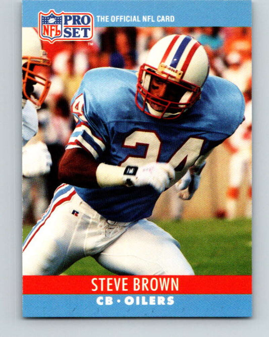 1990 Pro Set #117 Steve Brown Mint Houston Oilers  Image 1