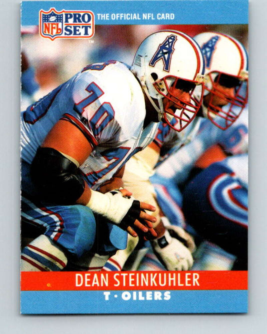 1990 Pro Set #124 Dean Steinkuhler Mint Houston Oilers  Image 1