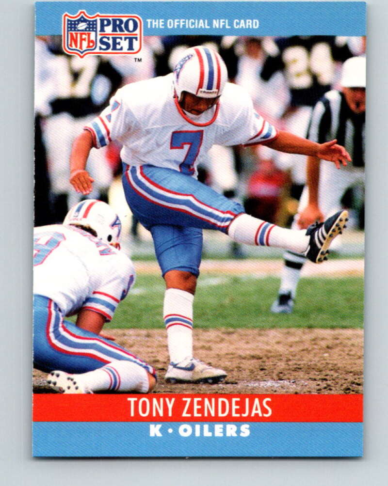 1990 Pro Set #126 Tony Zendejas Mint Houston Oilers  Image 1