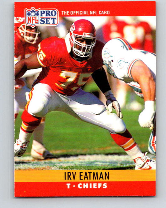 1990 Pro Set #142 Irv Eatman Mint Kansas City Chiefs  Image 1