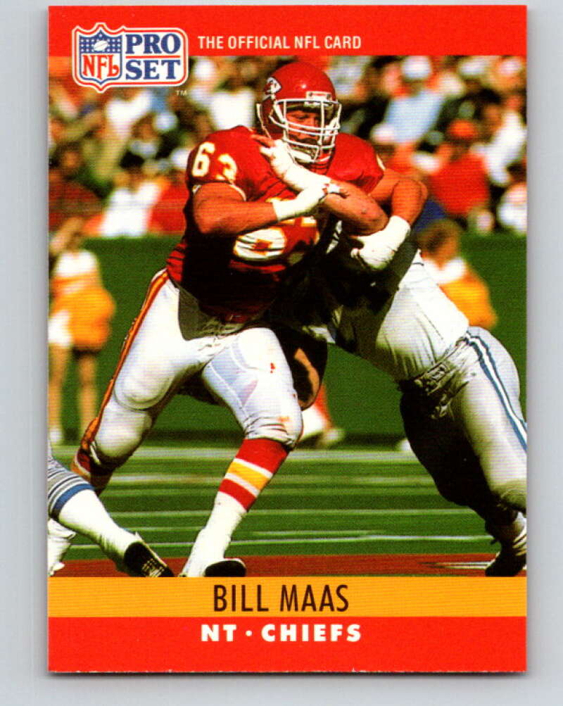 1990 Pro Set #145 Bill Maas Mint Kansas City Chiefs  Image 1