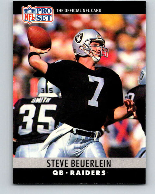 1990 Pro Set #149 Steve Beuerlein Mint Los Angeles Raiders  Image 1