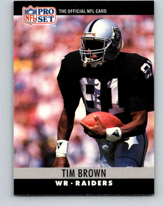 1990 Pro Set #150 Tim Brown Mint Los Angeles Raiders  Image 1