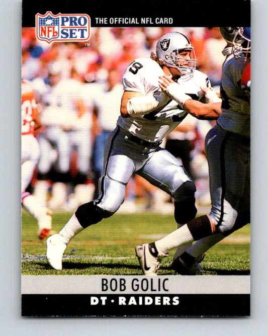 1990 Pro Set #154 Bob Golic Mint Los Angeles Raiders  Image 1
