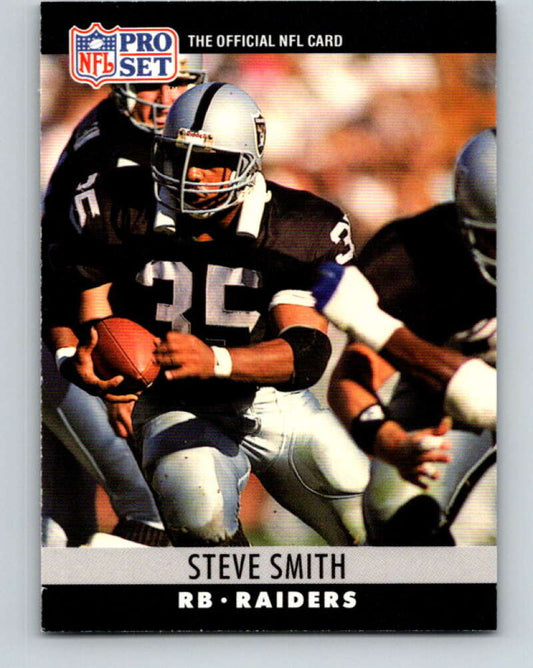 1990 Pro Set #157 Steve Smith Mint Los Angeles Raiders  Image 1