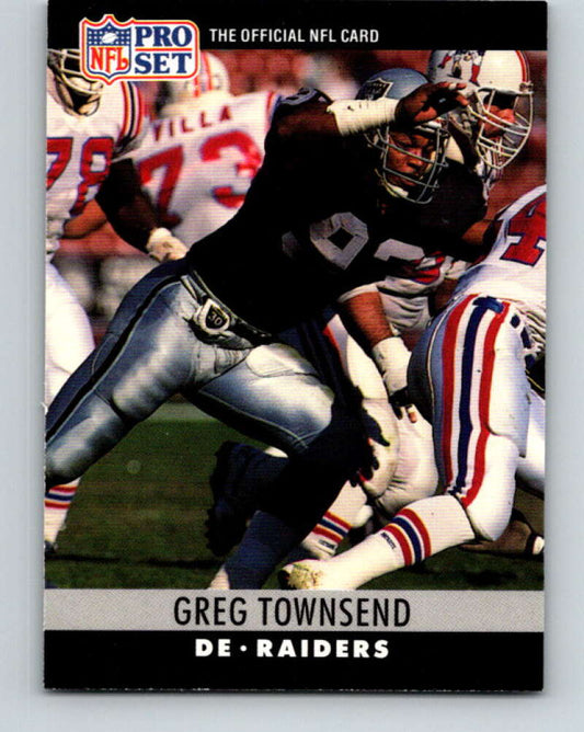 1990 Pro Set #158 Greg Townsend Mint Los Angeles Raiders  Image 1