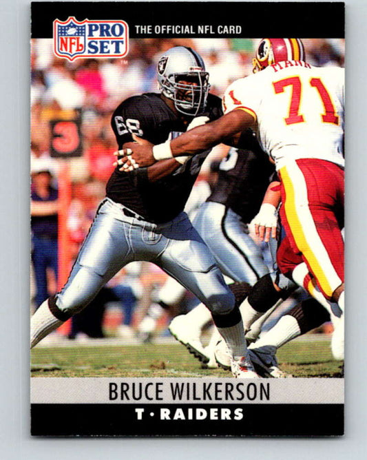 1990 Pro Set #159 Bruce Wilkerson Mint RC Rookie Los Angeles Raiders  Image 1