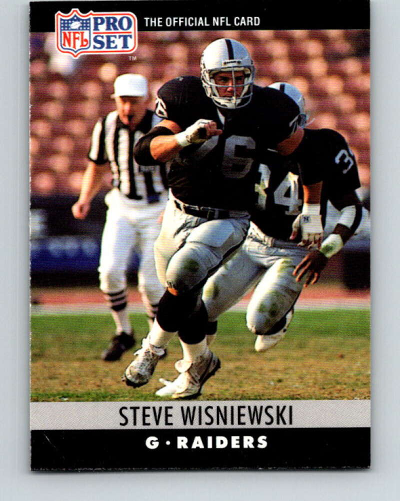 1990 Pro Set #160 Steve Wisniewski Mint Los Angeles Raiders  Image 1