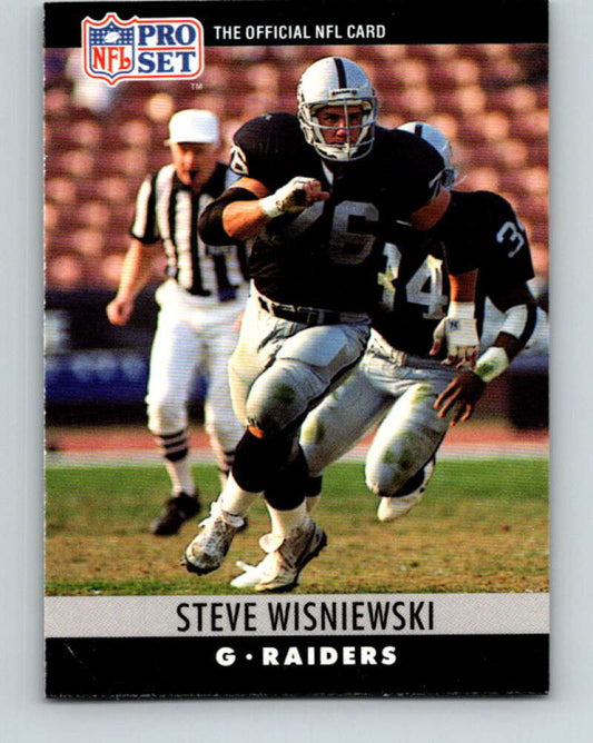 1990 Pro Set #160 Steve Wisniewski Mint Los Angeles Raiders  Image 1