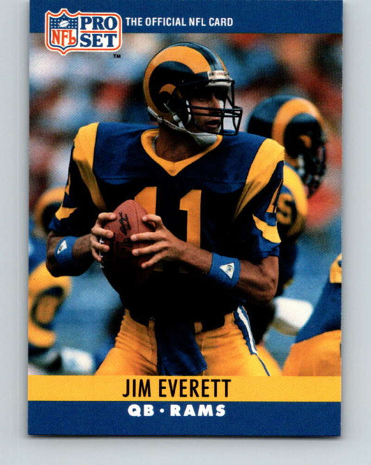 1990 Pro Set #165 Jim Everett Mint Los Angeles Rams  Image 1
