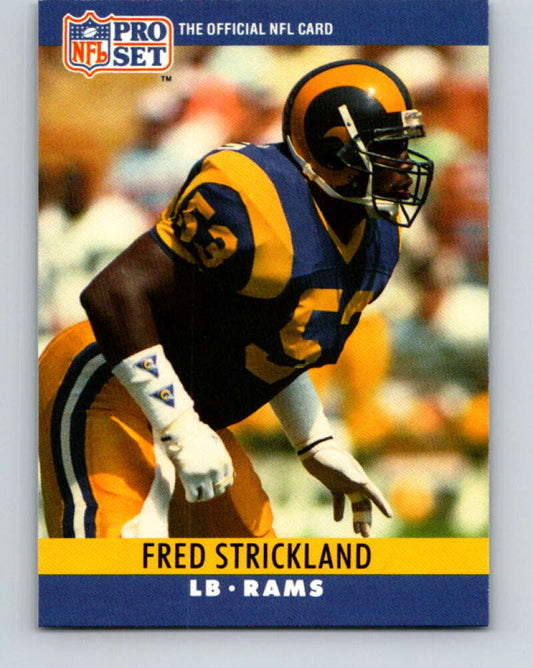 1990 Pro Set #174 Fred Strickland Mint RC Rookie Los Angeles Rams  Image 1