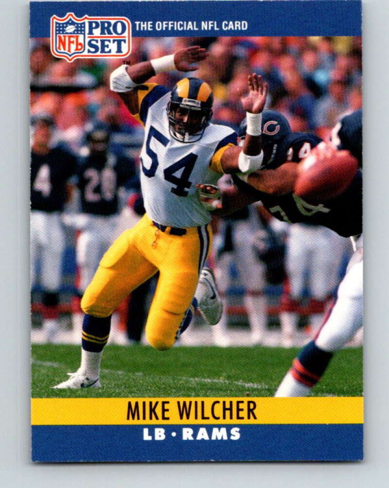 1990 Pro Set #175 Mike Wilcher Mint Los Angeles Rams  Image 1