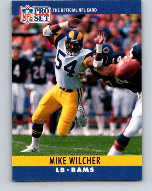 1990 Pro Set #175 Mike Wilcher Mint Los Angeles Rams  Image 1