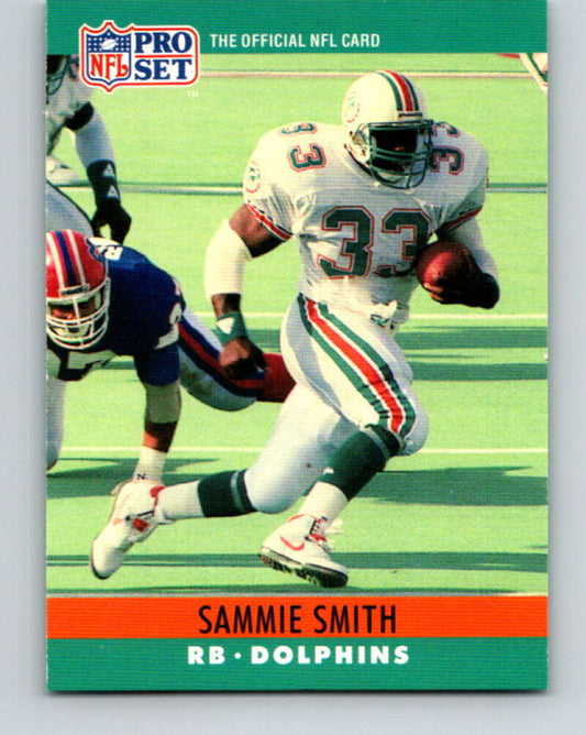 1990 Pro Set #183 Sammie Smith Mint Miami Dolphins  Image 1