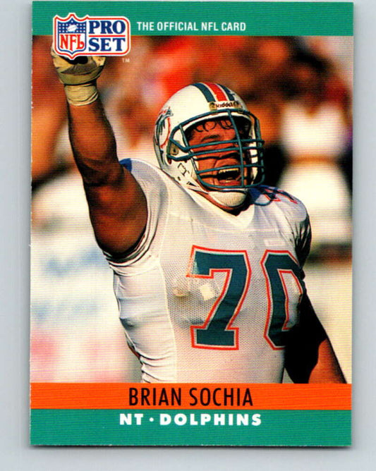 1990 Pro Set #184 Brian Sochia Mint Miami Dolphins  Image 1