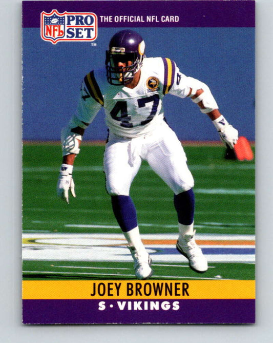 1990 Pro Set #186 Joey Browner Mint Minnesota Vikings  Image 1