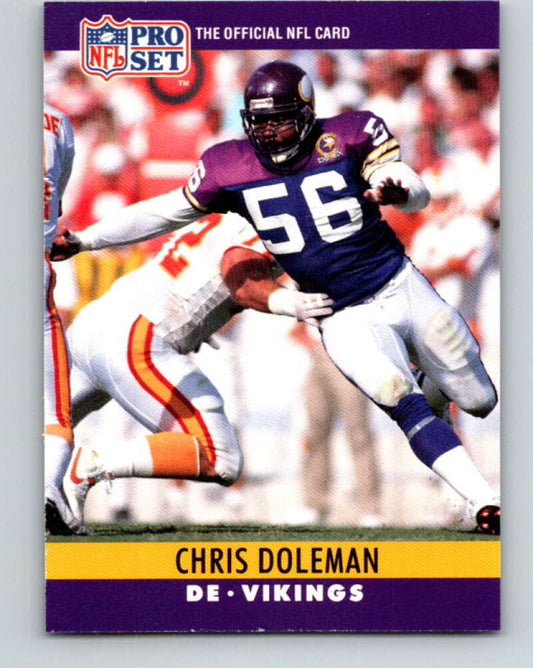 1990 Pro Set #188 Chris Doleman Mint Minnesota Vikings  Image 1
