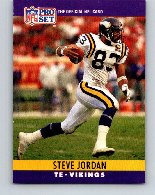 1990 Pro Set #189 Steve Jordan Mint Minnesota Vikings  Image 1