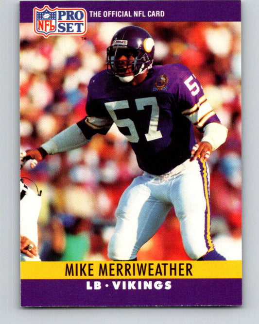 1990 Pro Set #192 Mike Merriweather Mint Minnesota Vikings  Image 1