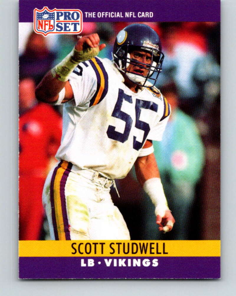 1990 Pro Set #195 Scott Studwell Mint Minnesota Vikings  Image 1