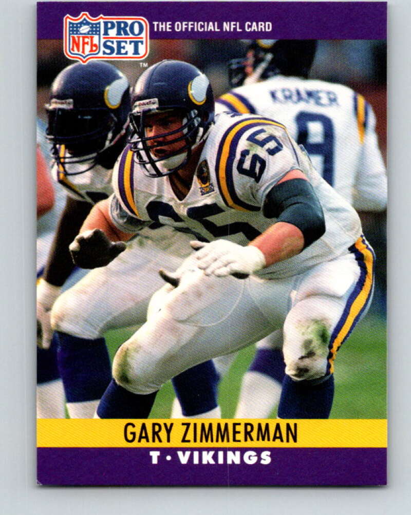 1990 Pro Set #199 Gary Zimmerman Mint Minnesota Vikings  Image 1