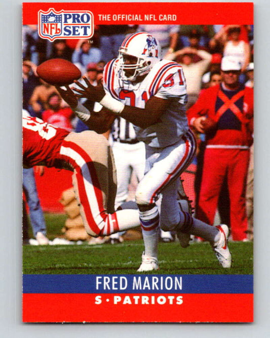 1990 Pro Set #204 Fred Marion Mint New England Patriots  Image 1