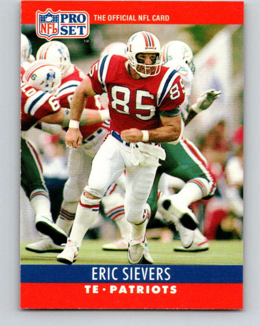 1990 Pro Set #206 Eric Sievers Mint RC Rookie New England Patriots  Image 1