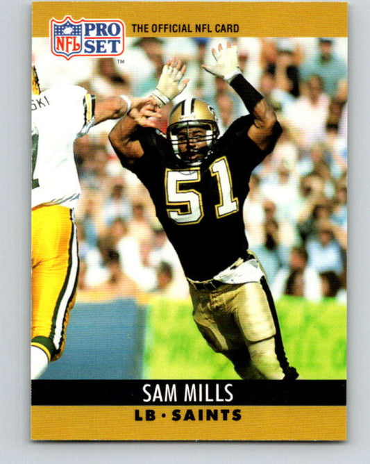 1990 Pro Set #217 Sam Mills Mint New Orleans Saints  Image 1