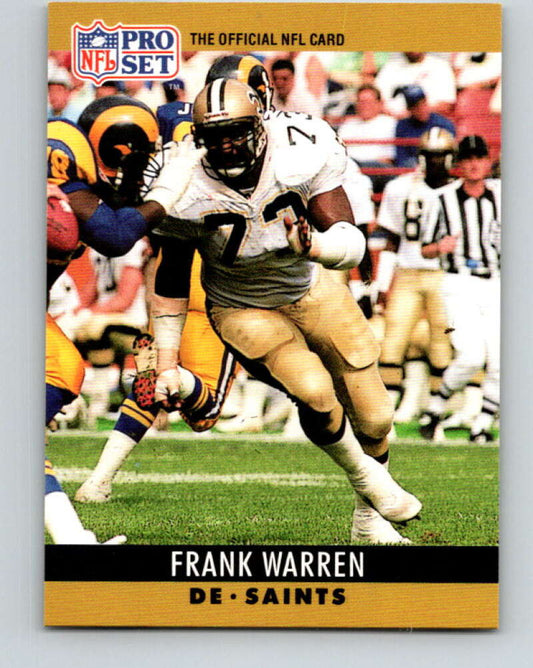 1990 Pro Set #219 Frank Warren Mint RC Rookie New Orleans Saints  Image 1