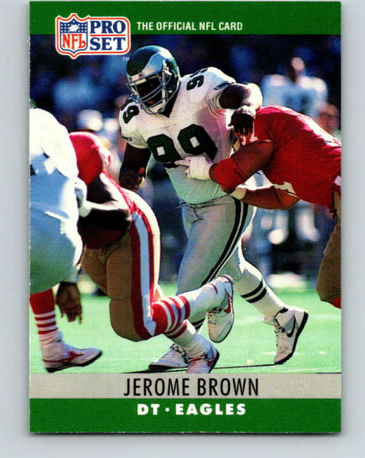 1990 Pro Set #244 Jerome Brown Mint Philadelphia Eagles  Image 1