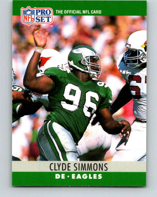 1990 Pro Set #250 Clyde Simmons Mint Philadelphia Eagles  Image 1