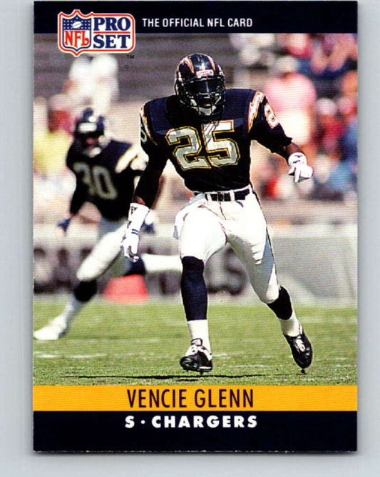 1990 Pro Set #278 Vencie Glenn Mint San Diego Chargers  Image 1