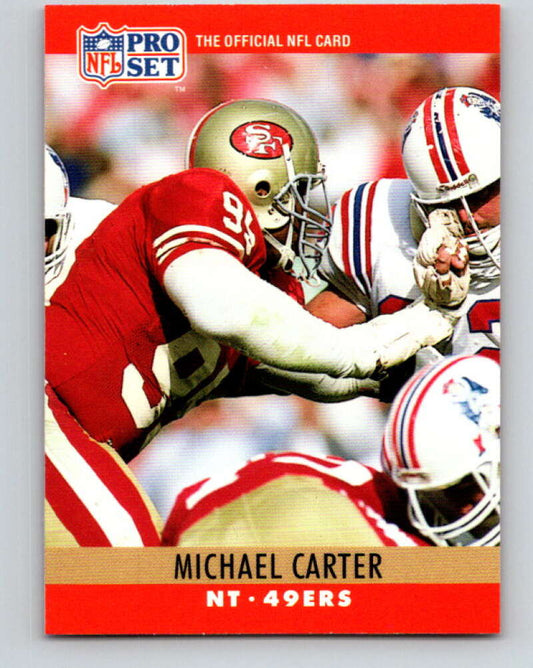 1990 Pro Set #285 Michael Carter Mint San Francisco 49ers  Image 1
