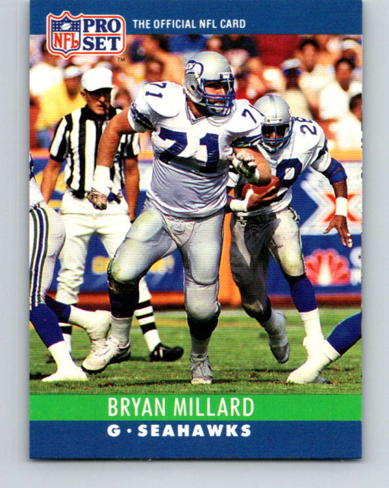 1990 Pro Set #303 Bryan Millard Mint Seattle Seahawks  Image 1