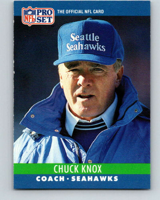 1990 Pro Set #308 Chuck Knox Mint Seattle Seahawks  Image 1