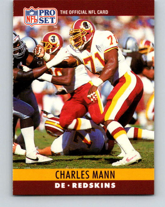 1990 Pro Set #325 Charles Mann Mint Washington Redskins  Image 1
