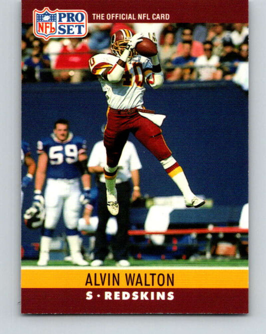 1990 Pro Set #332 Alvin Walton Mint Washington Redskins  Image 1