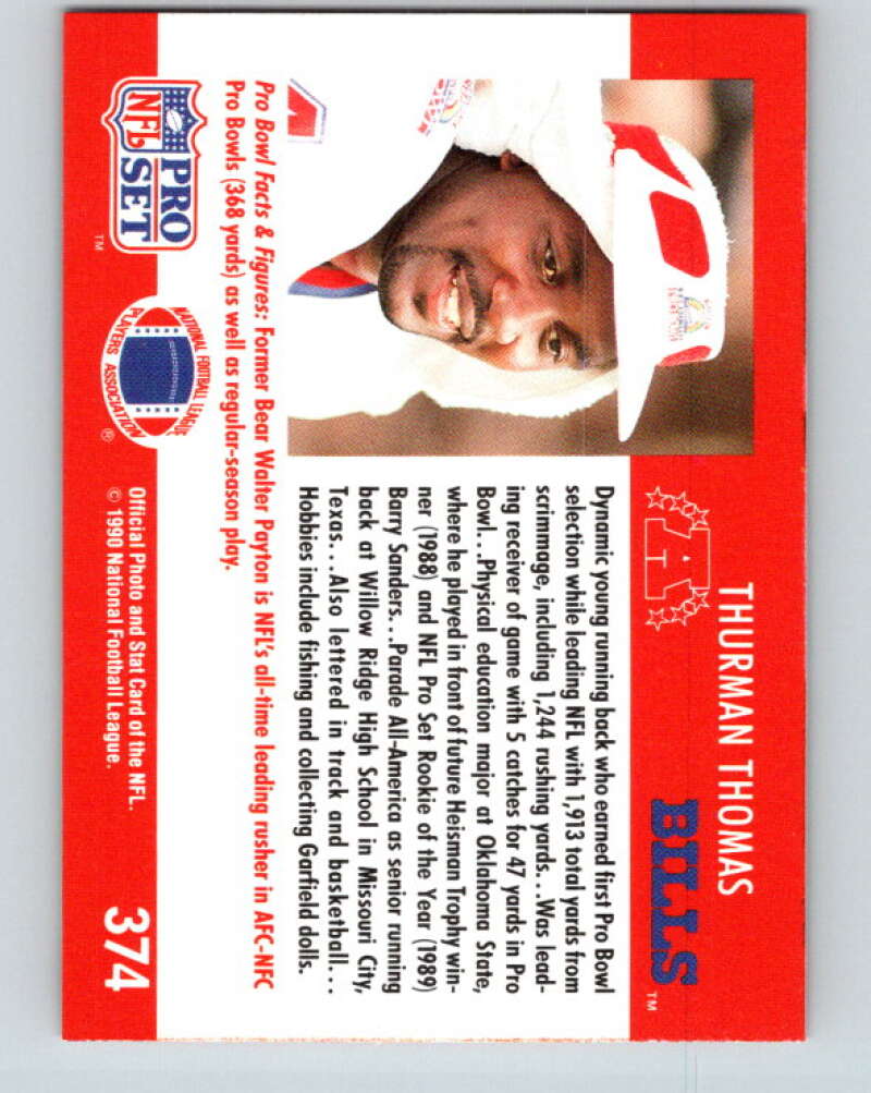 1990 Pro Set #373 Derrick Thomas Mint Kansas City Chiefs  Image 2