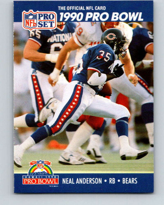 1990 Pro Set #380 Neal Anderson Mint Chicago Bears  Image 1