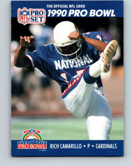 1990 Pro Set #383 Rich Camarillo Mint Phoenix Cardinals  Image 1