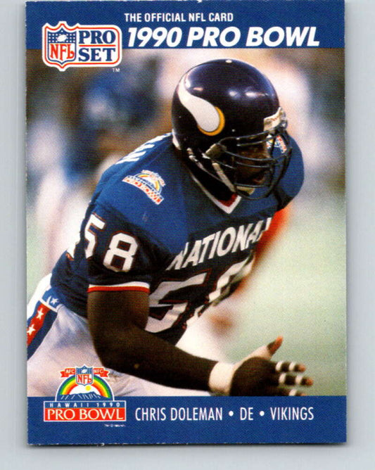 1990 Pro Set #387 Chris Doleman Mint Minnesota Vikings  Image 1