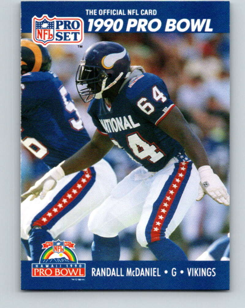 1990 Pro Set #403 Randall McDaniel Mint Minnesota Vikings  Image 1