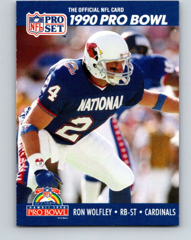 1990 Pro Set #424 Ron Wolfley Mint Phoenix Cardinals  Image 1