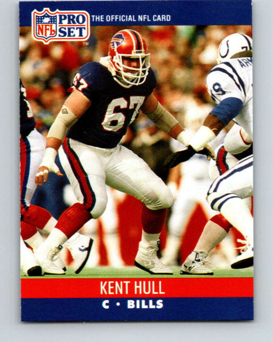 1990 Pro Set #438 Kent Hull Mint Buffalo Bills  Image 1