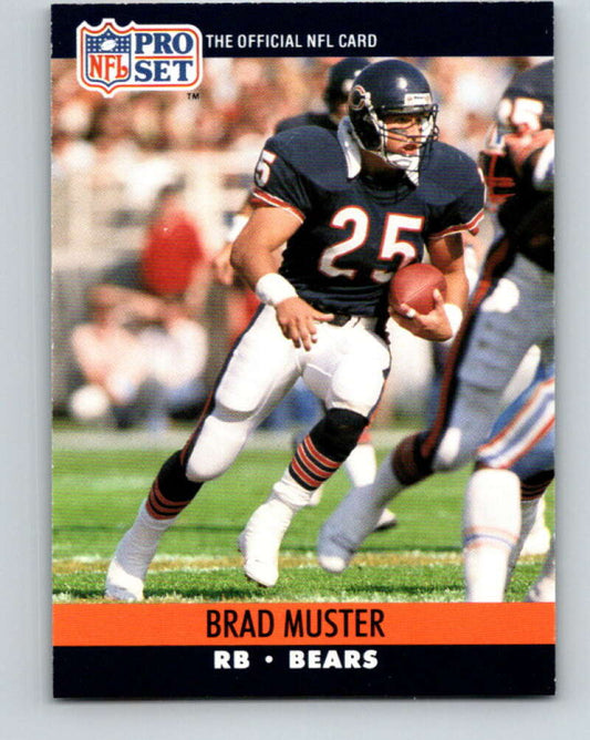 1990 Pro Set #454 Brad Muster Mint Chicago Bears  Image 1