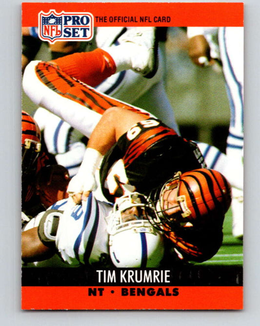 1990 Pro Set #466 Tim Krumrie Mint Cincinnati Bengals  Image 1