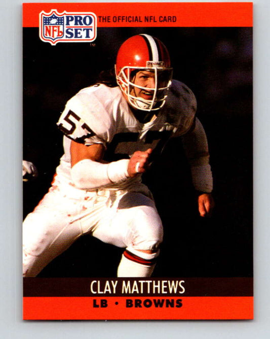 1990 Pro Set #474 Clay Matthews Mint Cleveland Browns  Image 1